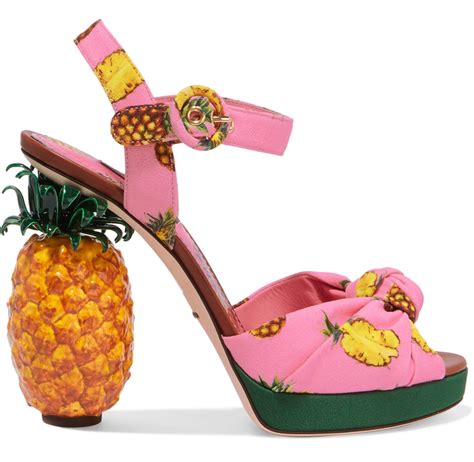 pineapple gucci and gabana heel shoes|Gucci boots for women.